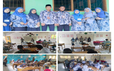 Kamad MA Muh. Songing, Wakamad Kesiswaan, Dan Ketua Panitia PAS Ganjil Pantau Langsung Ujian Kelas Jauh Tompobulu