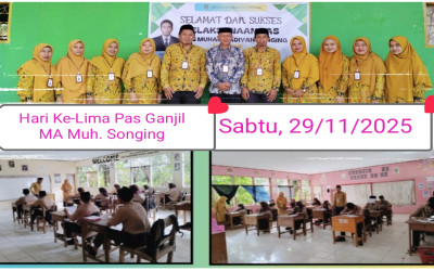 Hari Ke-Lima Pelaksanaan PAS Ganjil MA Muhammadiyah Songing Berjalan Tertib Dan Lancar